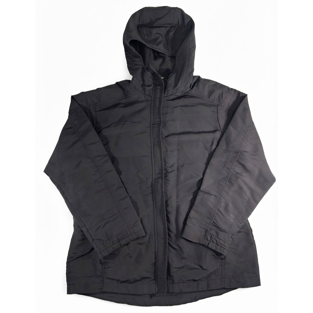 Nike Women's Gray Hooded Full Zip Jacket Size S Woven Cabincore Fall Sporty